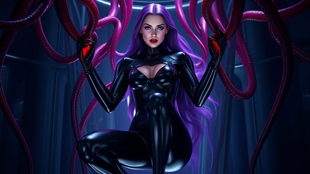 Venom Symbiote Bonds with Woman in Glass Container