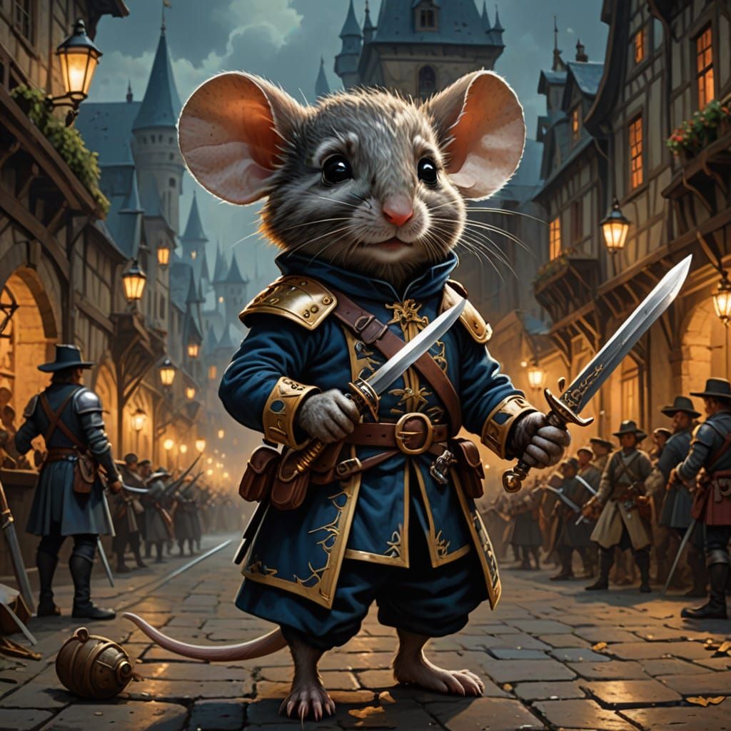 Musketeer Mouse Wields Elegant Rapier