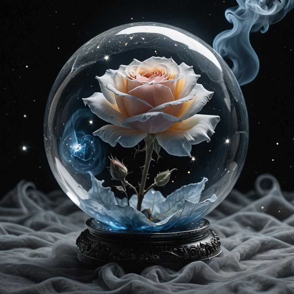 White Rose Crystal Ball