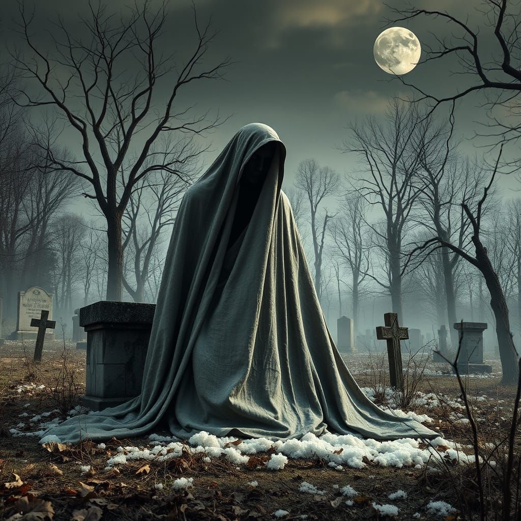 Ethereal Undead Emerge from Shadows in Haunted Cemetery