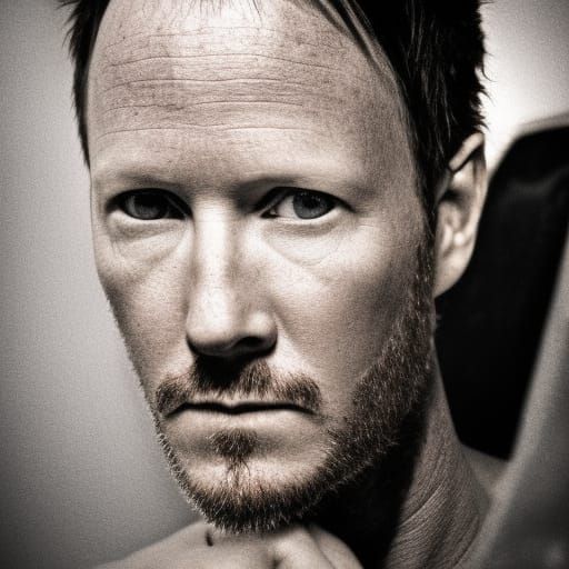 Hyperrealistic Portrait of Scott Weiland in Sharp Focus