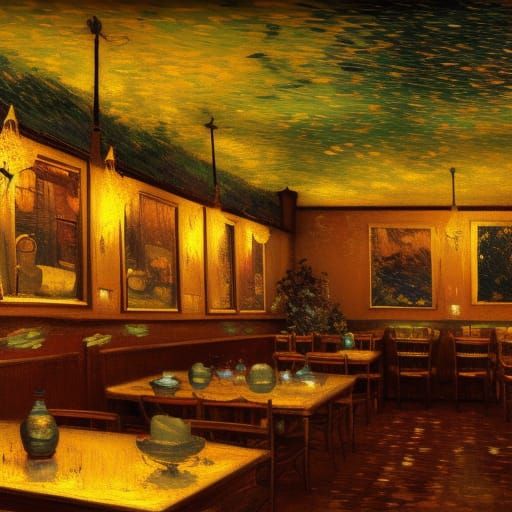 Van Gogh's Cafe: Detailed Matte Painting