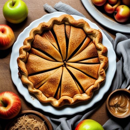 Delicious Slice of Apple Pie in Photorealistic Style