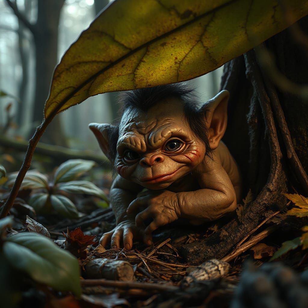 Fantasy Troll Portrait in Alphonse Mucha Style