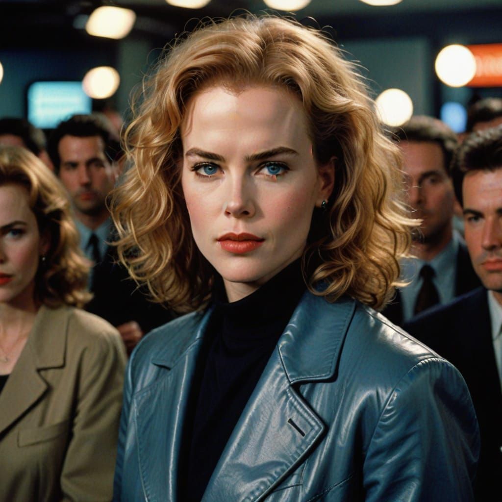 Sophisticated Hollywood Portrait of Nicole Kidman in the 90s