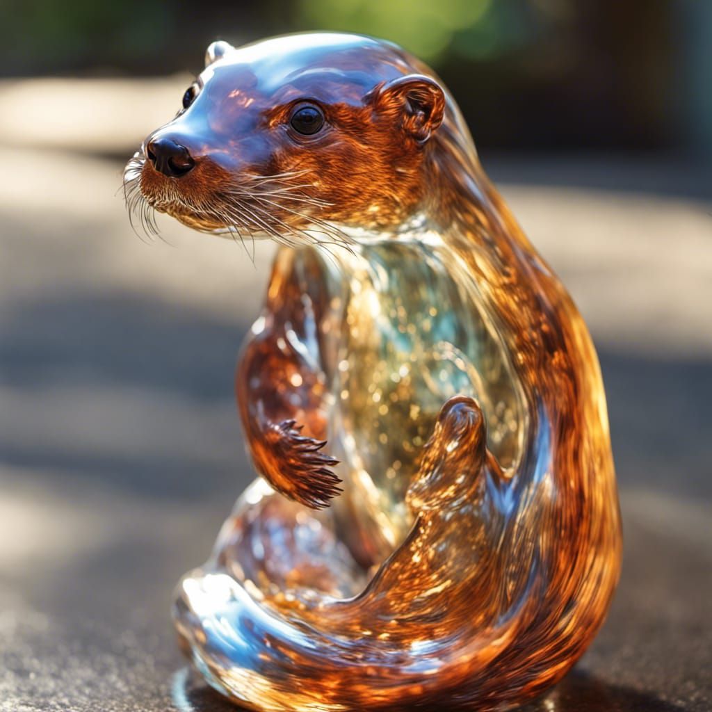 Blown Glass Otter