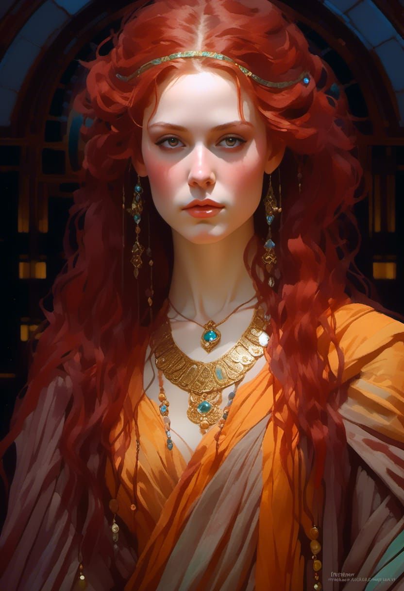 Jedi Lady in Renaissance Style Portrait