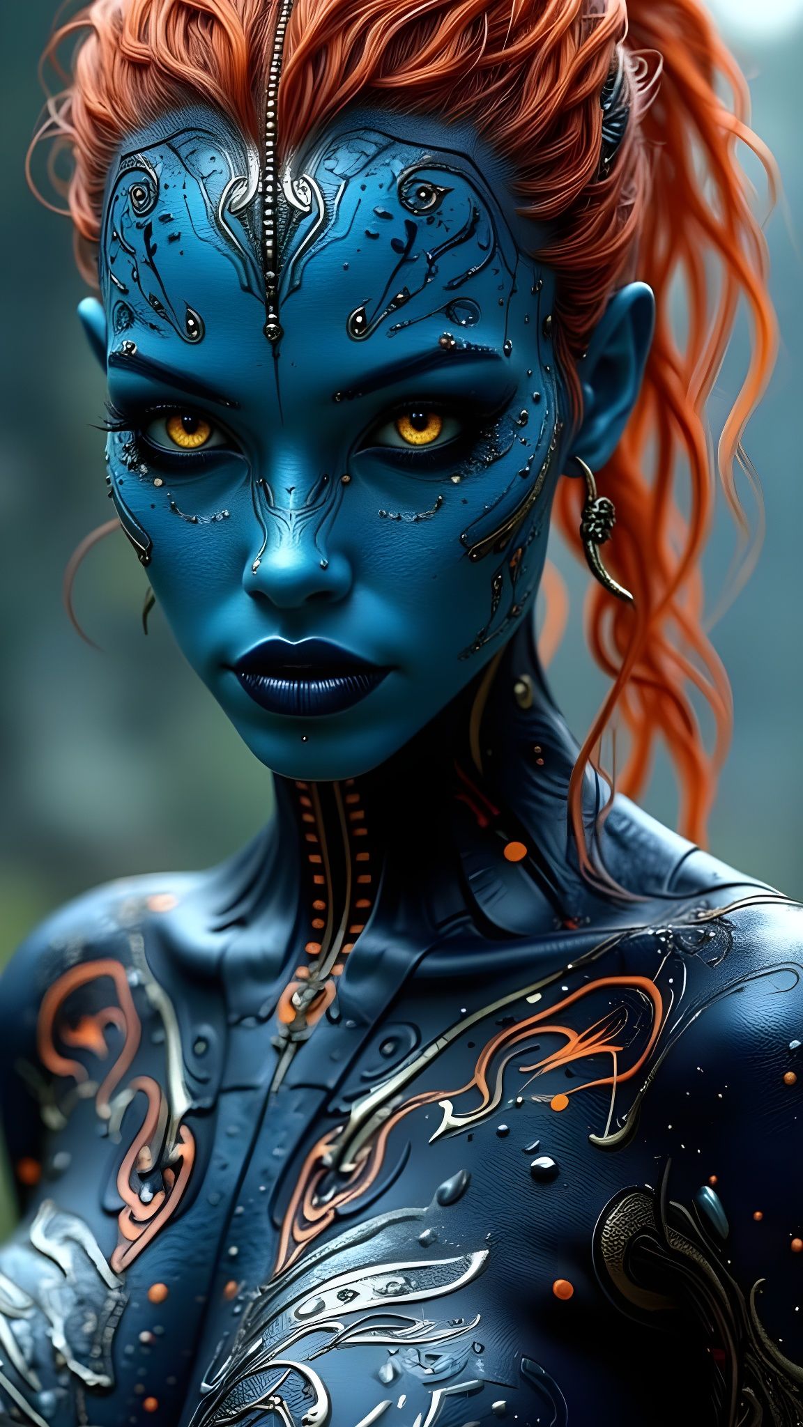 Extraordinary Female Figure in Fantasy Setting