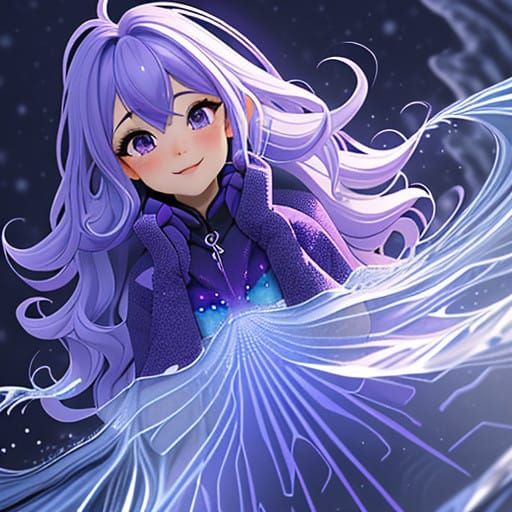 Dreamy Fractal Landscape in Blurple Hues