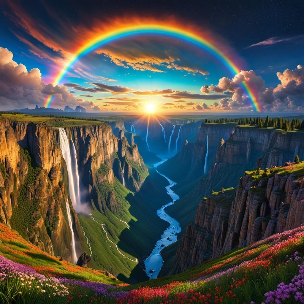 Epic Moonbow in Fantasy Realism