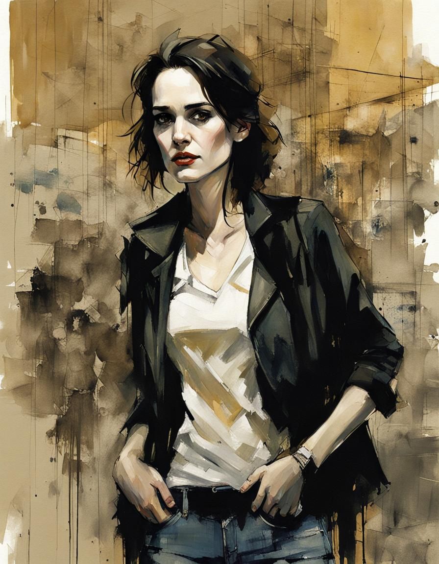 Striking Portrait Inspired by Comic Book Art