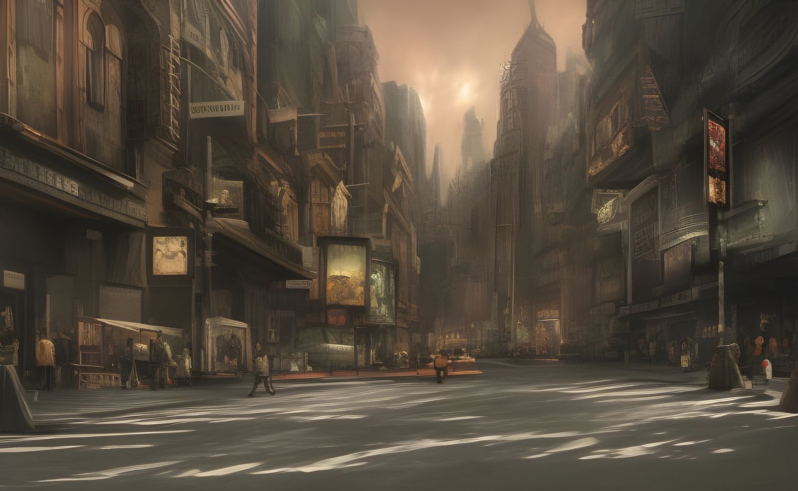 Detailed Matte Painting of a Movie Theatre Interior