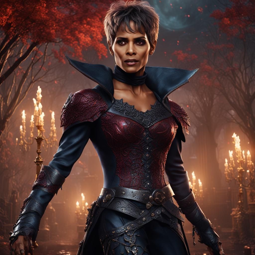 Female Vampire Portrait in Detailed Digital Painting