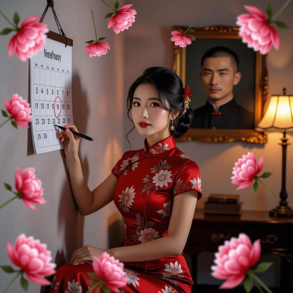Chinese Woman Prepares For Marriage In Republican Era