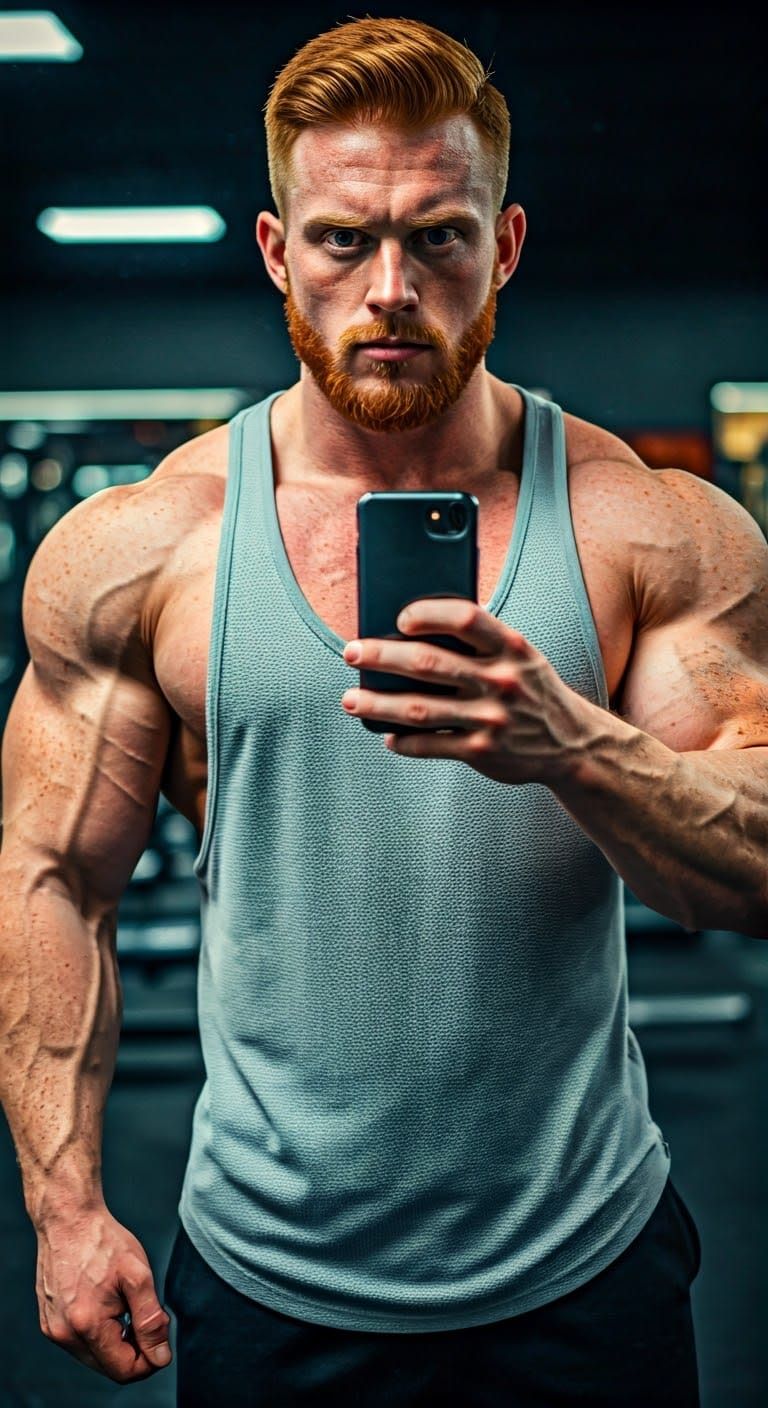 Chiseled Male Bodybuilder in Moody Light
