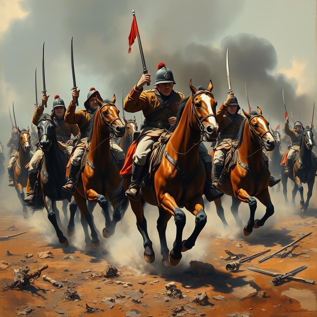 Into a Russian counter-charge