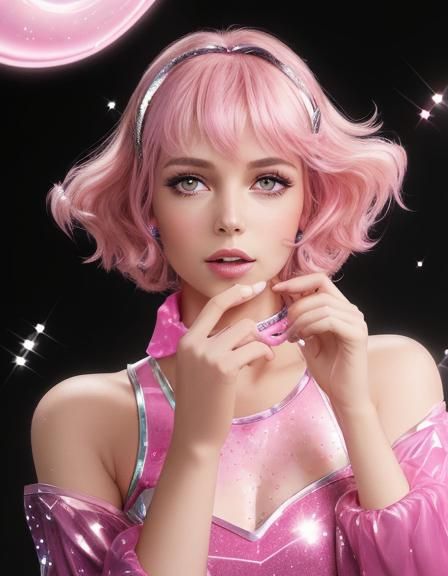 Pink Glitter Product Photography in DreamShaper Style