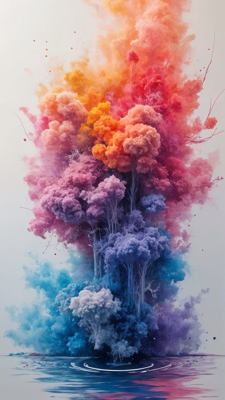 Abstract Pastel Shapes Poster Design