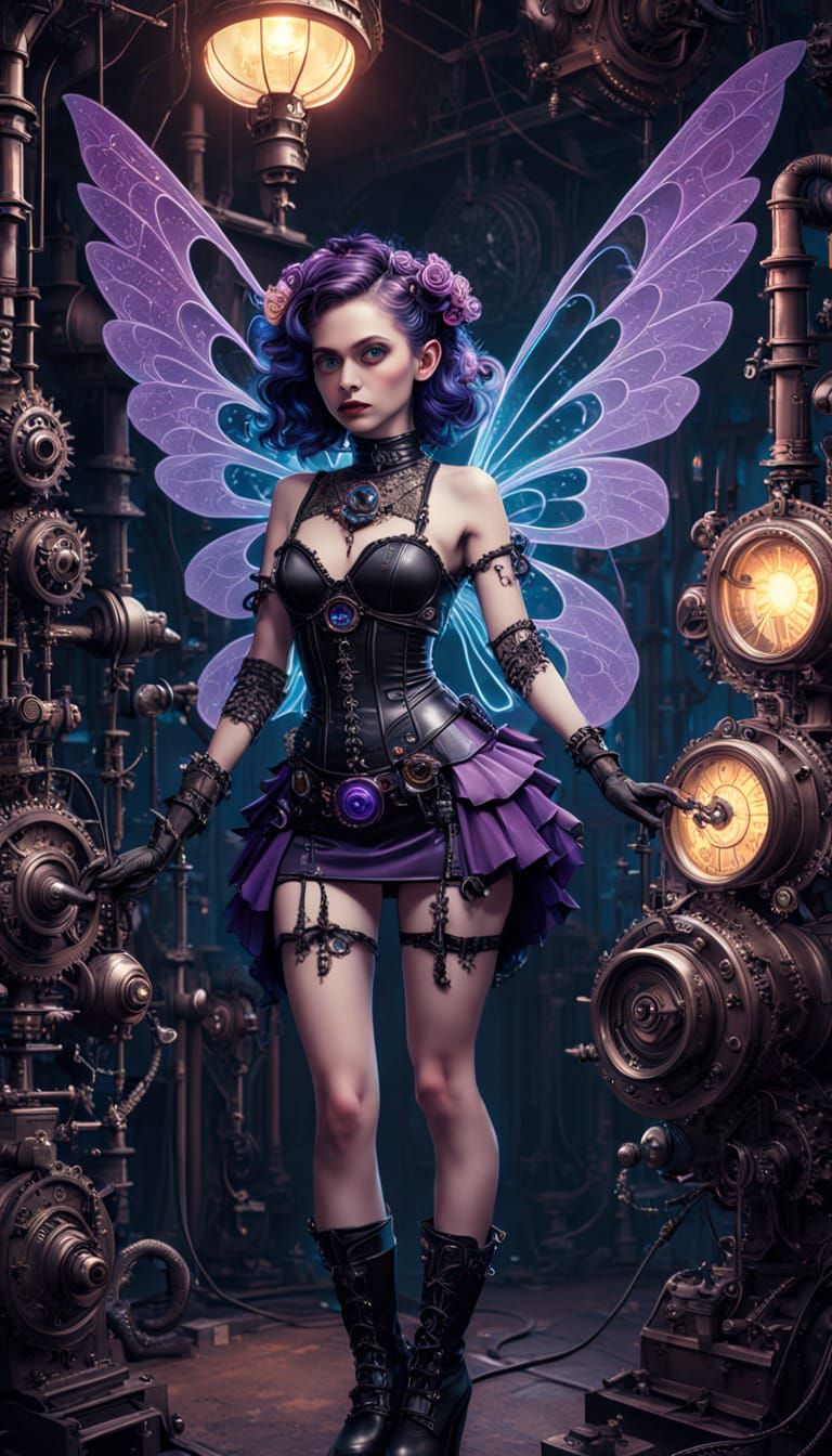 Mechanic Fairy in Art Nouveau Style Workshop