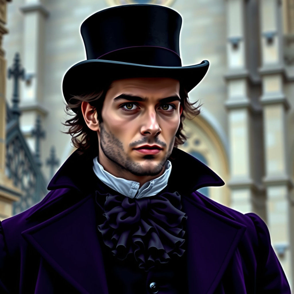 Handsome Gothic Victorian Man in Digital Art