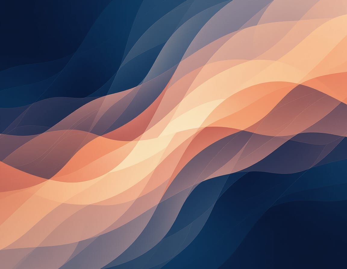 Abstract Blue and Peach Background in Digital Art Style