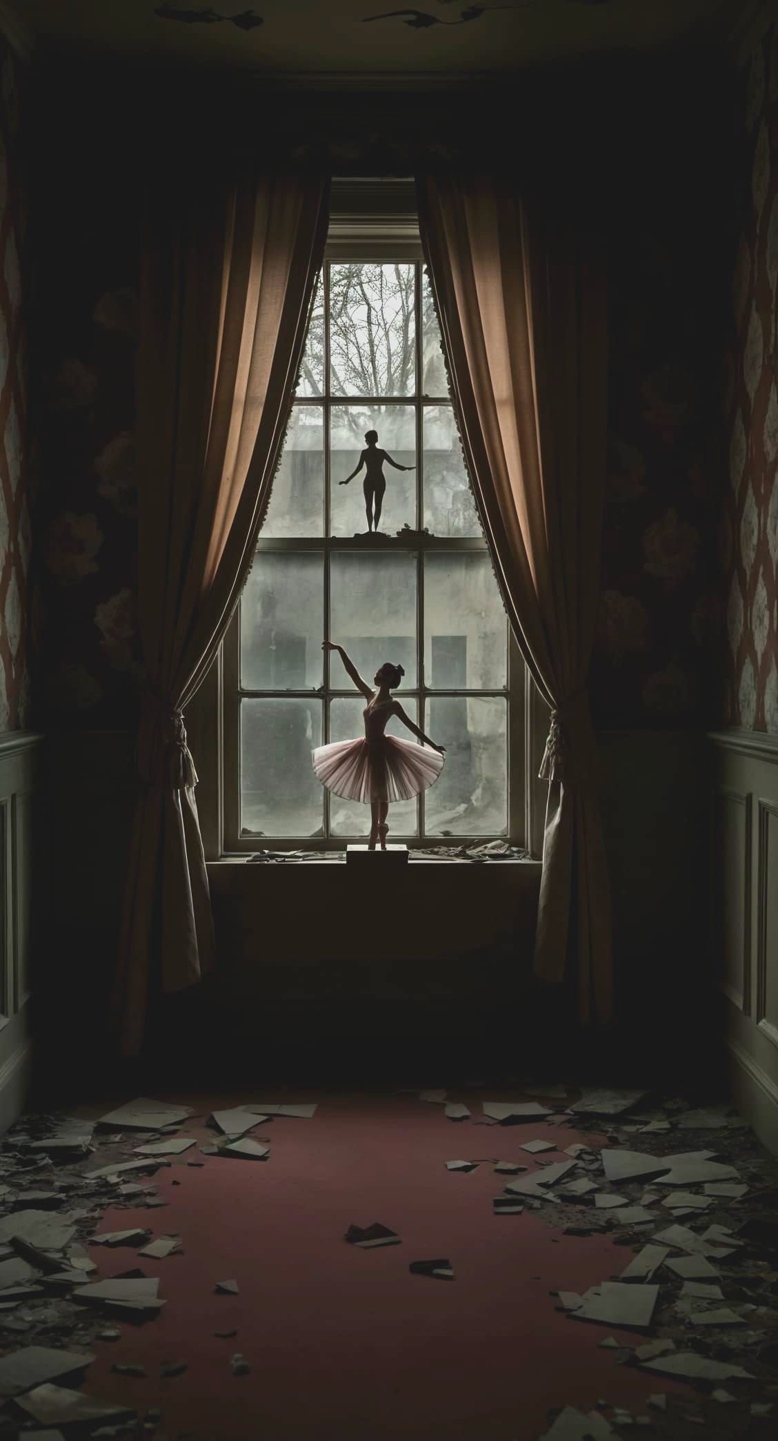Eerie Diorama Room with Ballet Dancer