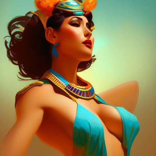 Egyptian Pin-Up Girl Concept Art