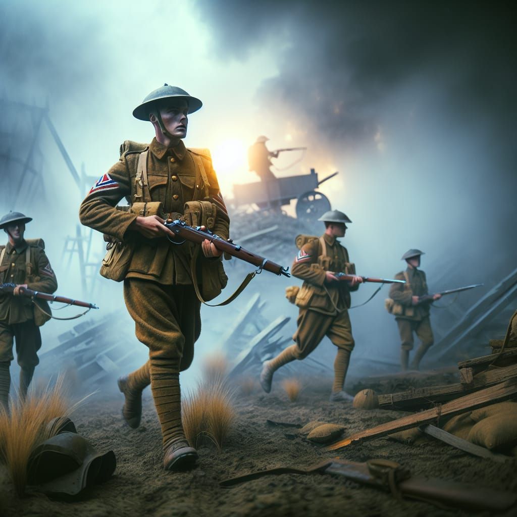 British WW1 Coldstream Guard in Digital Matte Painting