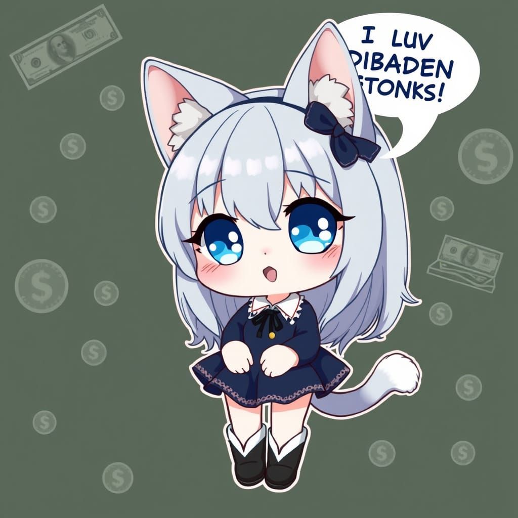 Kawaii Anime Catgirl in Cowboy Boots Celebrates DIBADEN Ston...