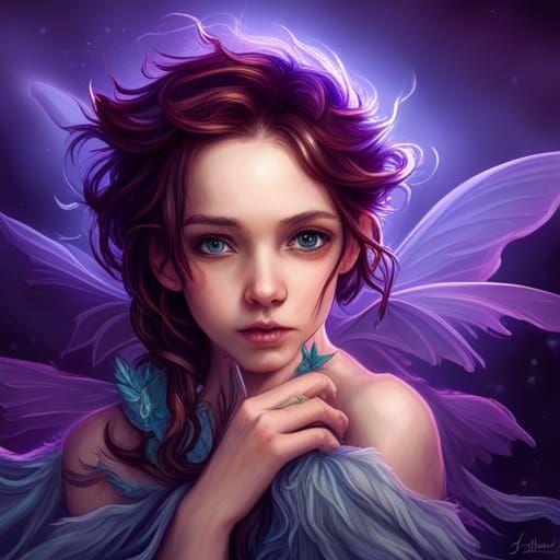 Cute Chibi Fairy Portrait in Fantasycore Style