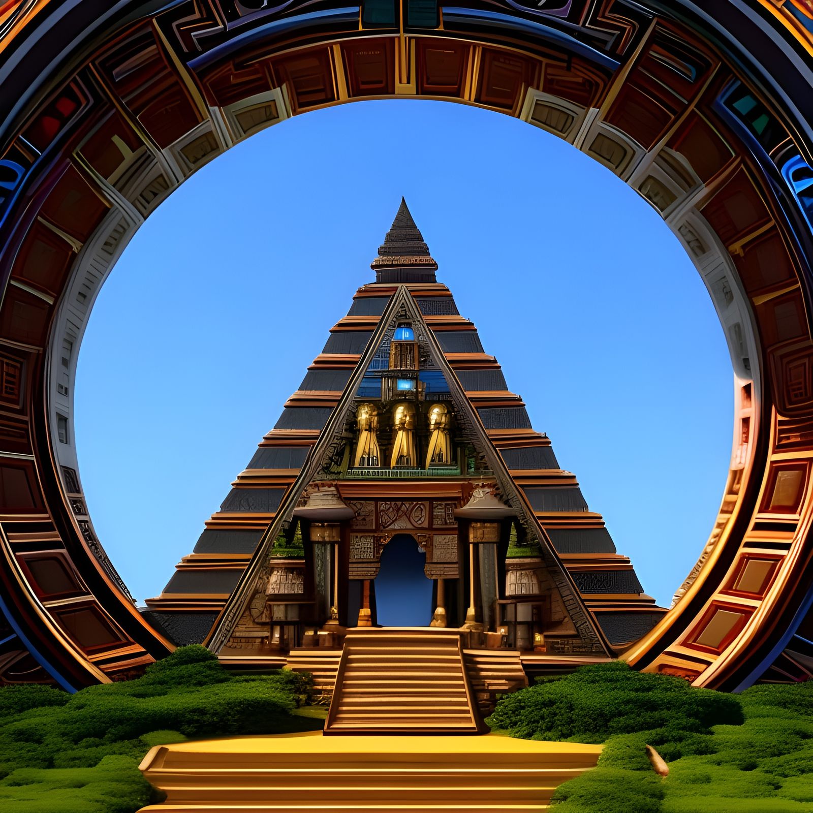 Stargate to Heaven with Gods in Botanic Paradise