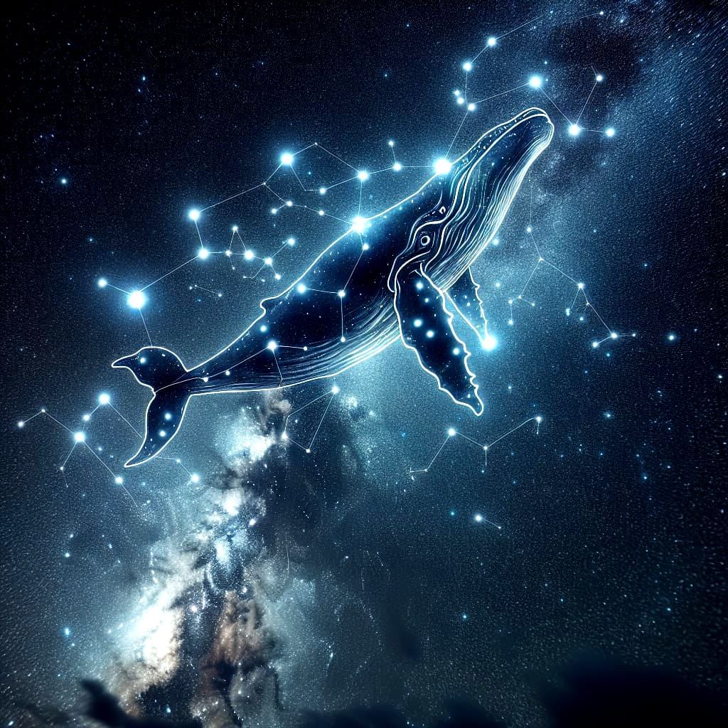 Celestial Whale Swimming in the Milky Way