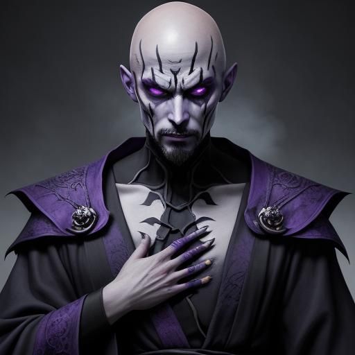 Sinister Cult Leader in Dark Anime Illustration