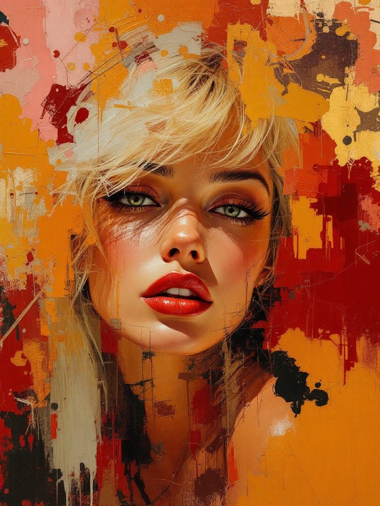 Pin Up Woman in Baroque Opulence