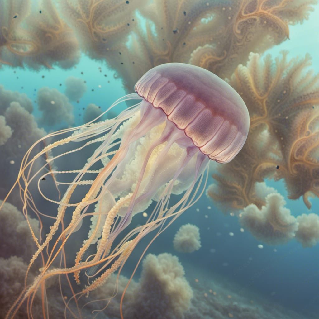 Jellyfish in Natural Habitat: Ethereal Marine Beauty