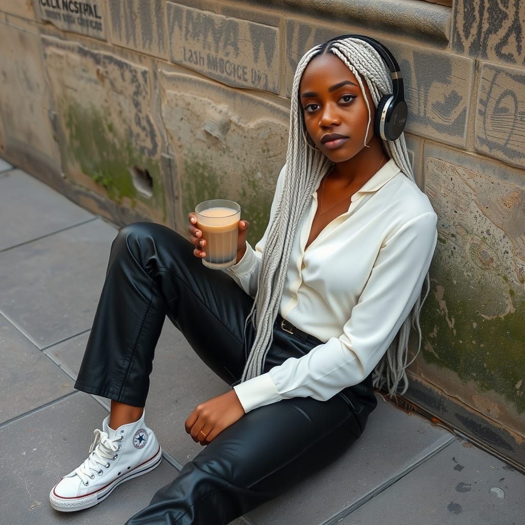 Candid Portrait of African American Woman in Paris