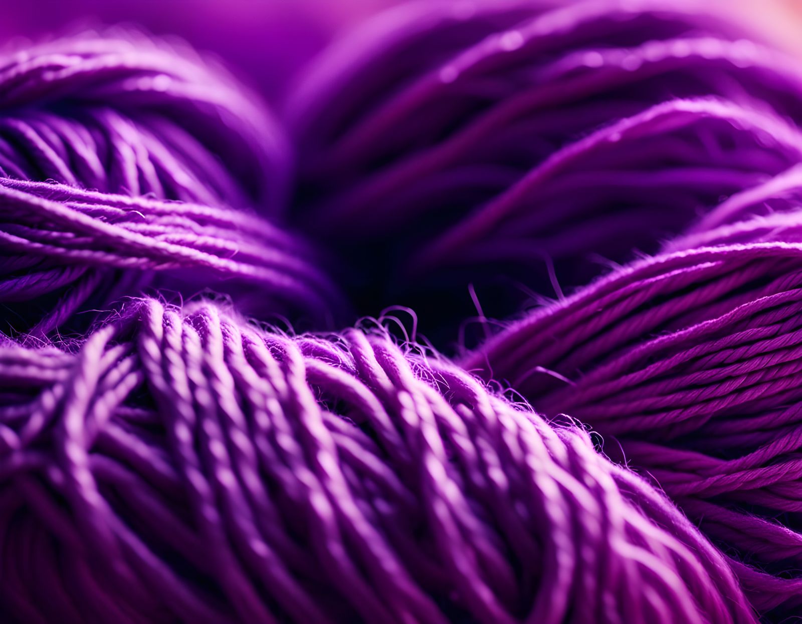 Purple Yarn Ball Close-Up: Professional Photography