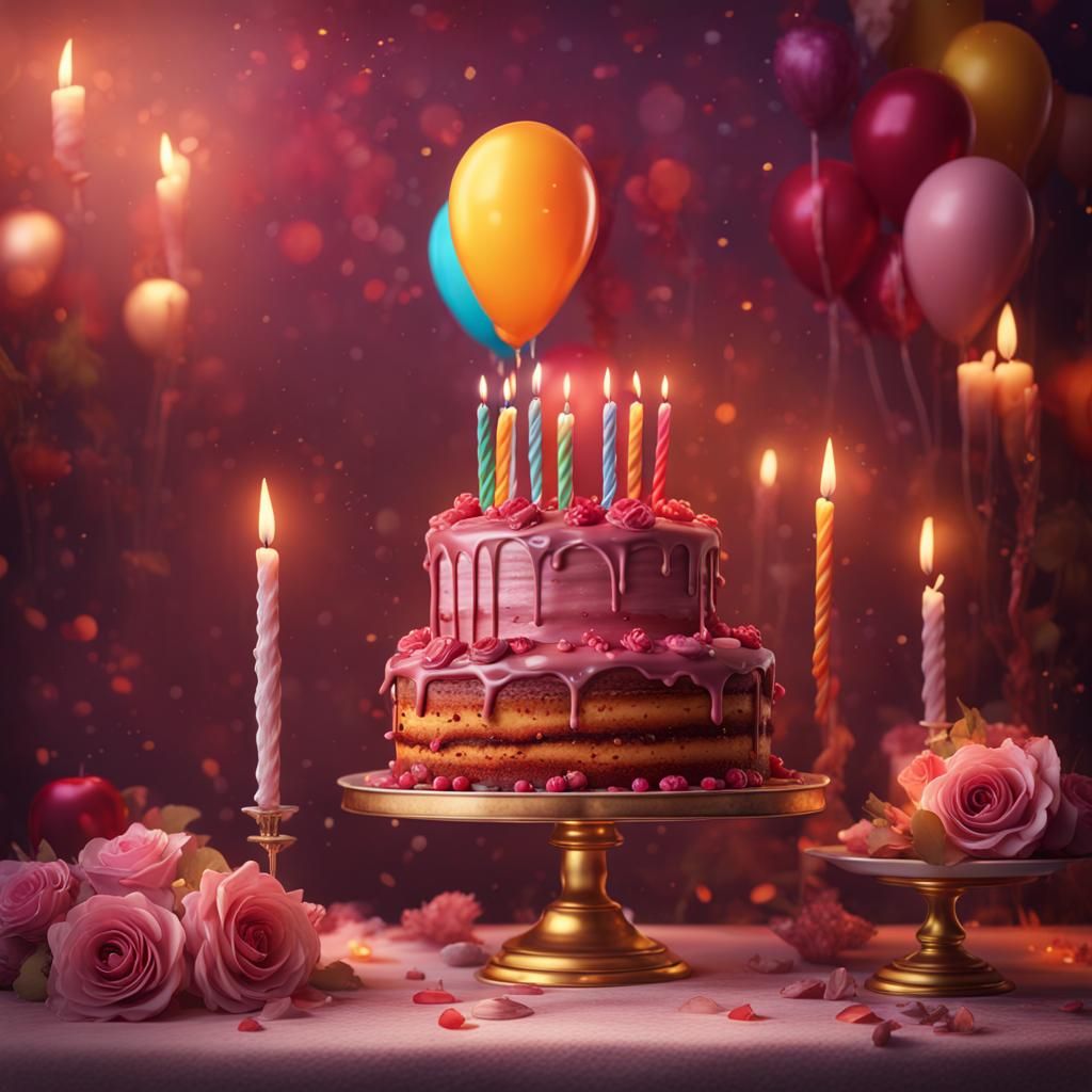 Happy Birthday Cake for Sister: Vivid Photo