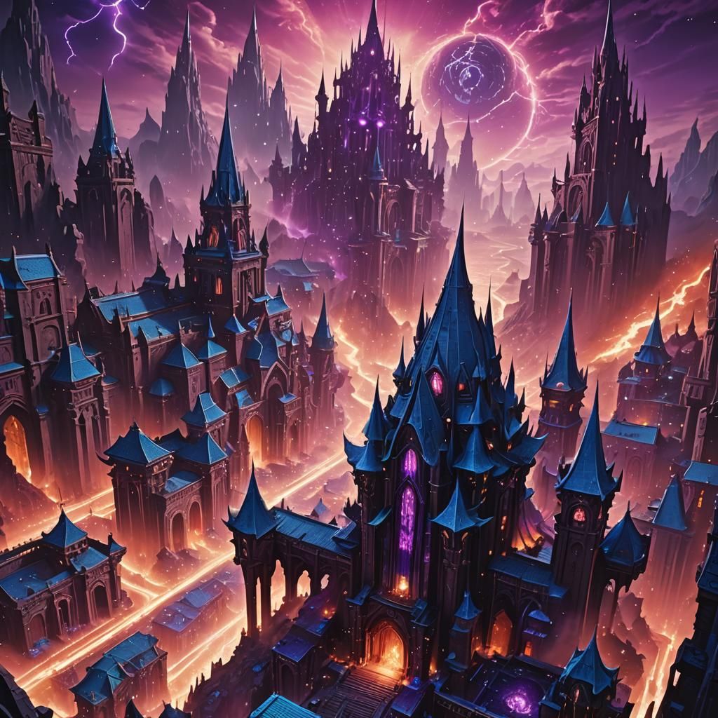 Illithid Spelljammer Attacks Dwarvish Citadel with Magic