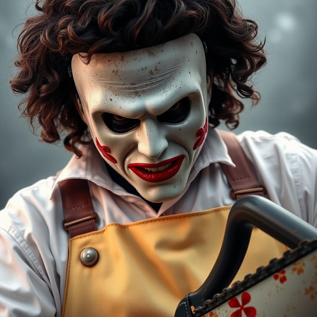 Hyperdetailed Leatherface Portrait in Ethereal Fantasy Style