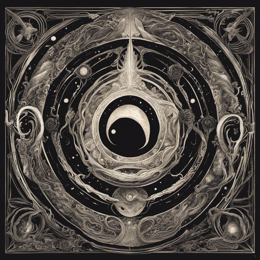Eldritch Cosmic Horror in Art Nouveau Style