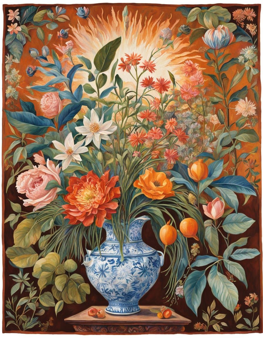 Vibrant Floral Tapestry in Kaleidoscope of Colors