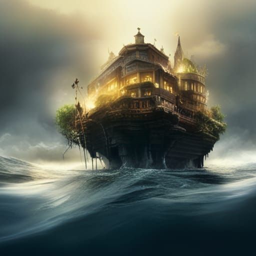 Epic Cinematic Spider Climbs Water Spout in a Stormy Hyperre...