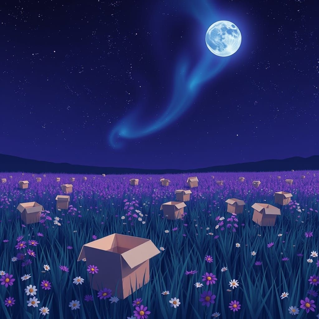 Anime Dreamscapes in a Dark Floral Wonderland