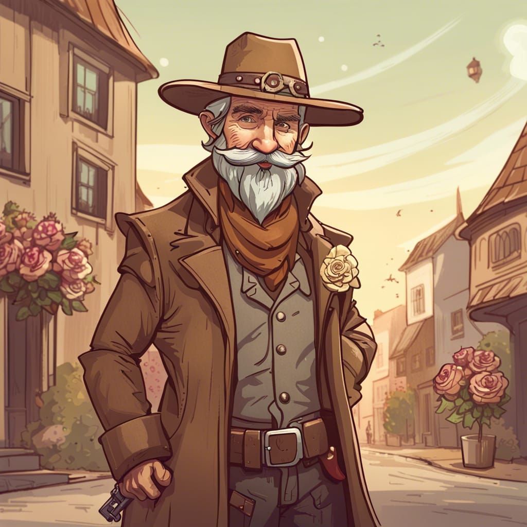 Gnome Cowboy with Revolver in Vox Machina Style