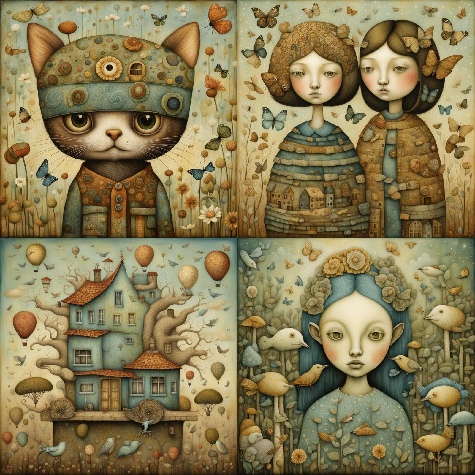 Abstract Painting in an Illustrative Style