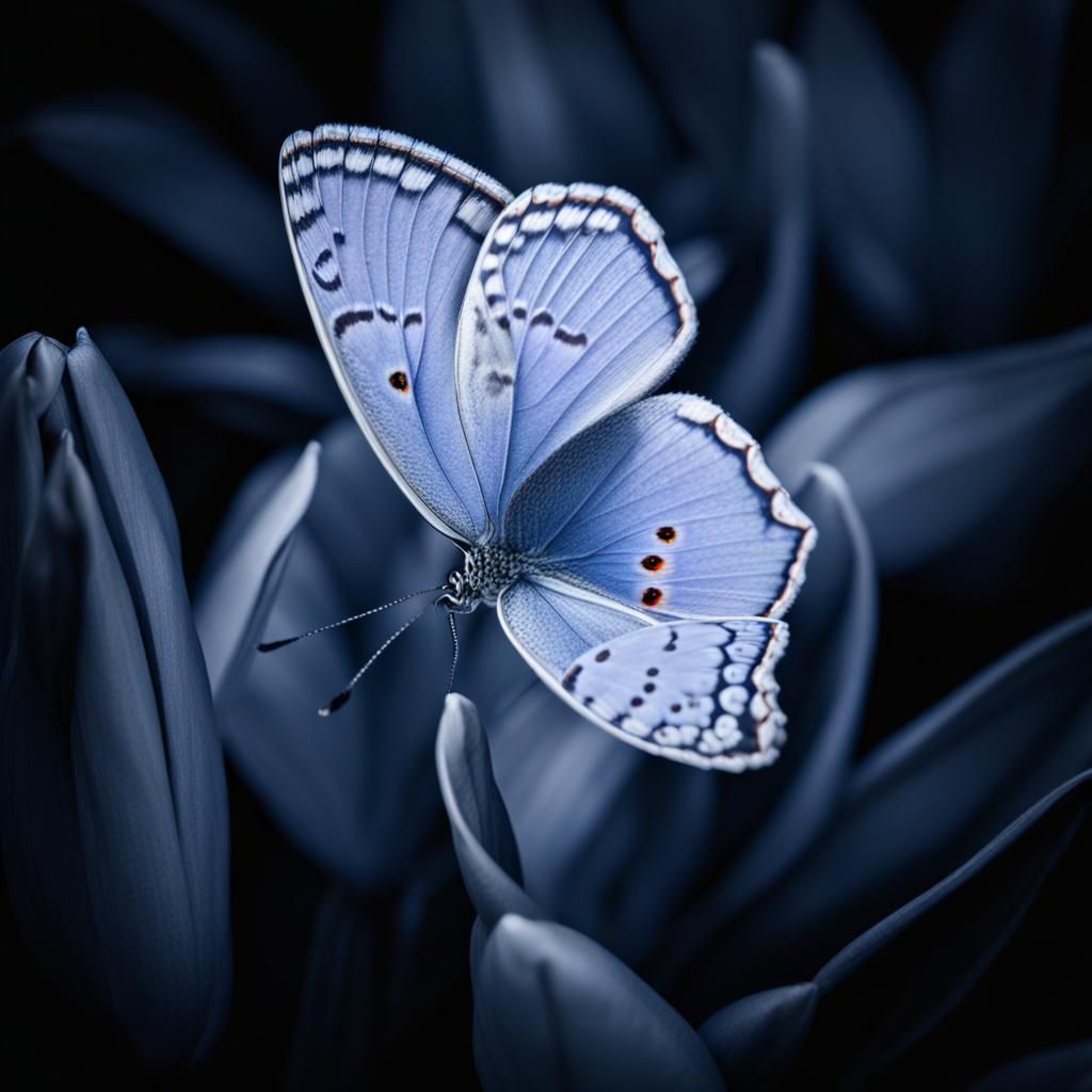 Butterflies on Tulip: Hyperrealistic 64 Megapixel Image