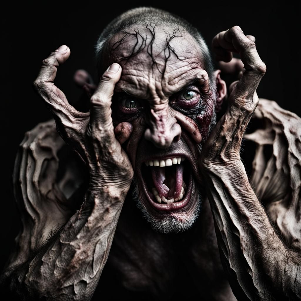 Enraged Typhon Imprisoned Under Sicily: Portrait