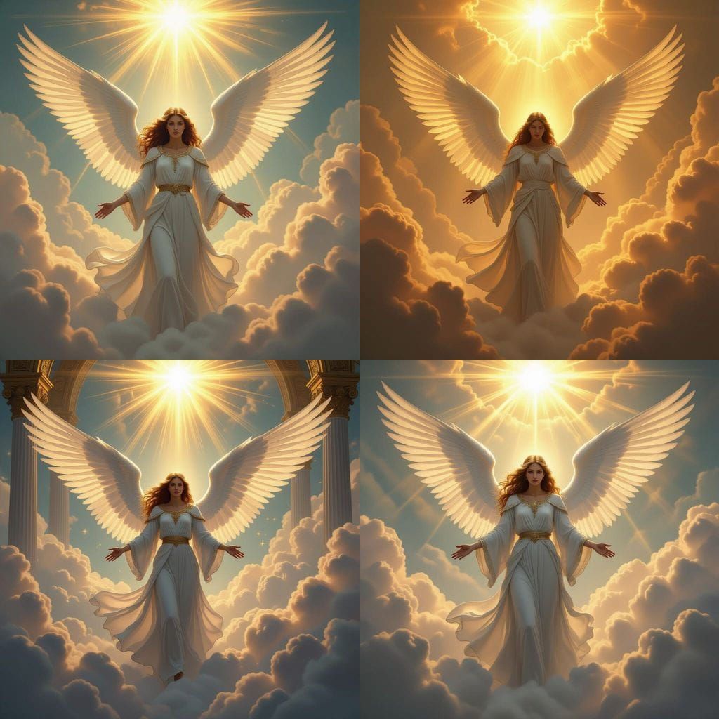 Majestic Seraphim Angel in Divine Light