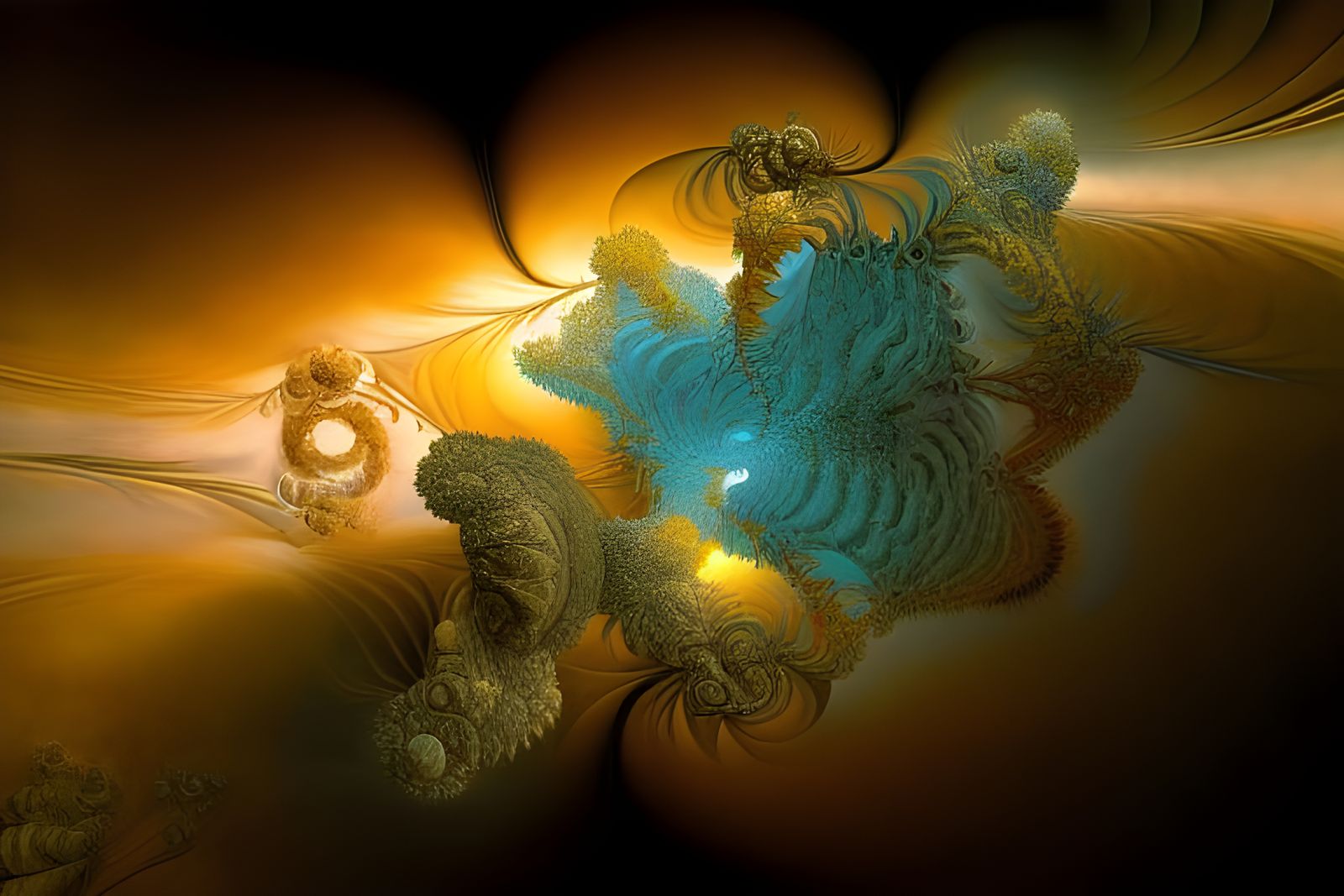 Geometric Fractal Abstract Painting in Striking Detail